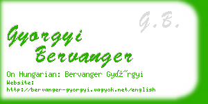 gyorgyi bervanger business card